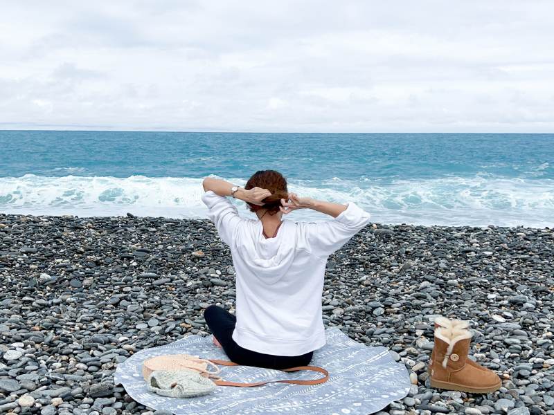 PLAYZU波希米亞圓形墊Ft.七星潭冬季之美