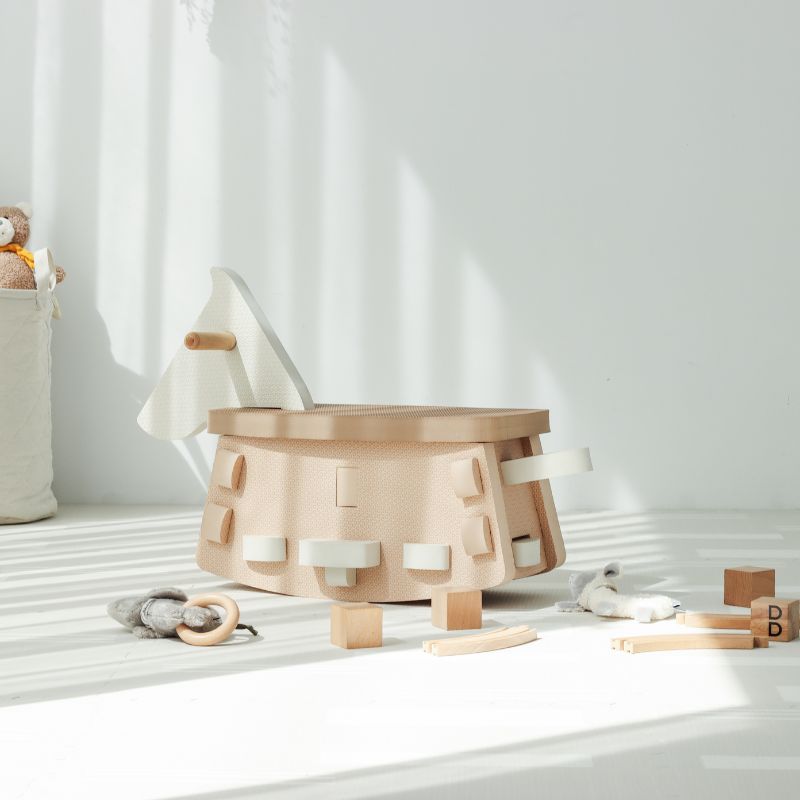 質感無毒抗菌趣味搖搖馬｜香草奶茶