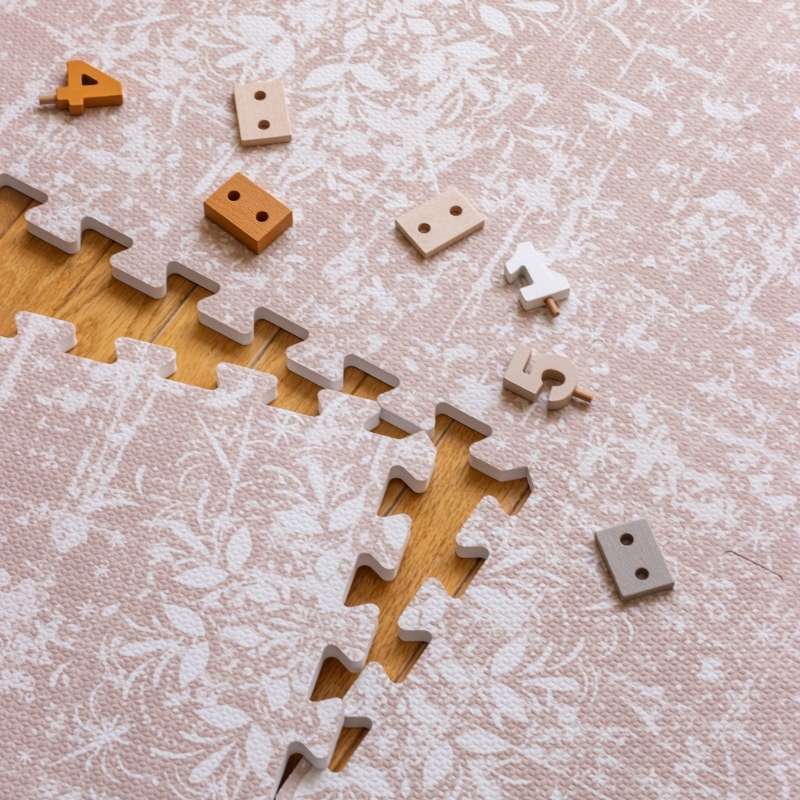 暖意氛圍寶寶爬行地墊｜PLAYZU 粉黛花海